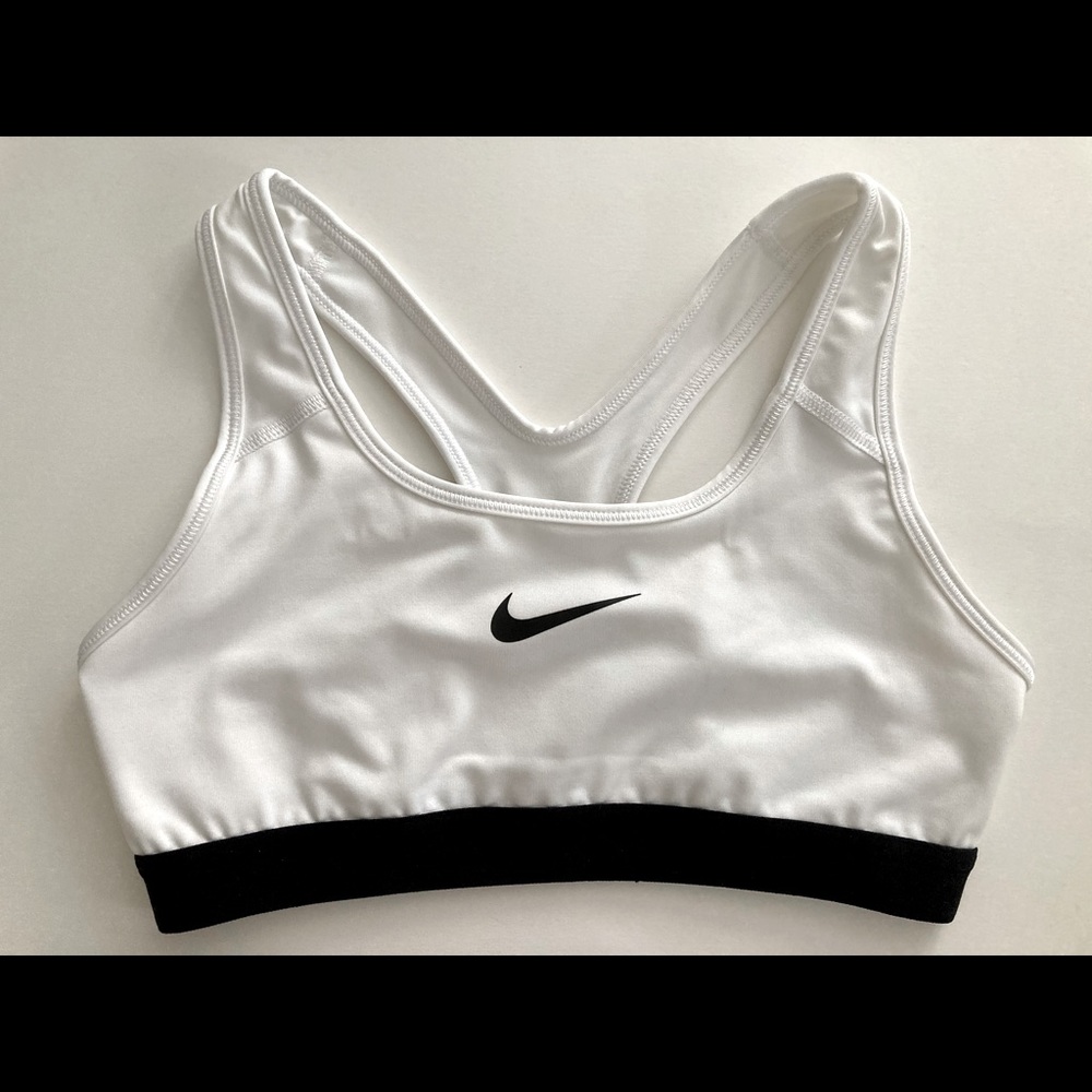 Nike Dri-Fit Unpadded Sports Bra S White
